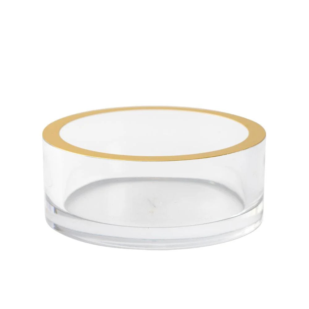 BASE DE ACRILICO CON BORDE DORADO PARA BOTELLA DE VINO X6863