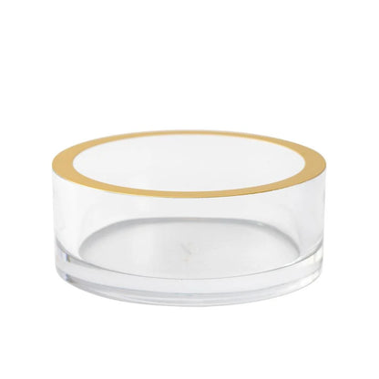 BASE DE ACRILICO CON BORDE DORADO PARA BOTELLA DE VINO X6863